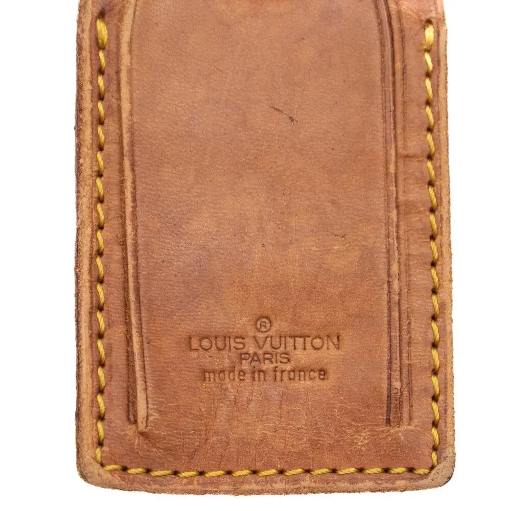 Authentic Louis Vuitton Vachetta Leather Luggage Name Tag Q